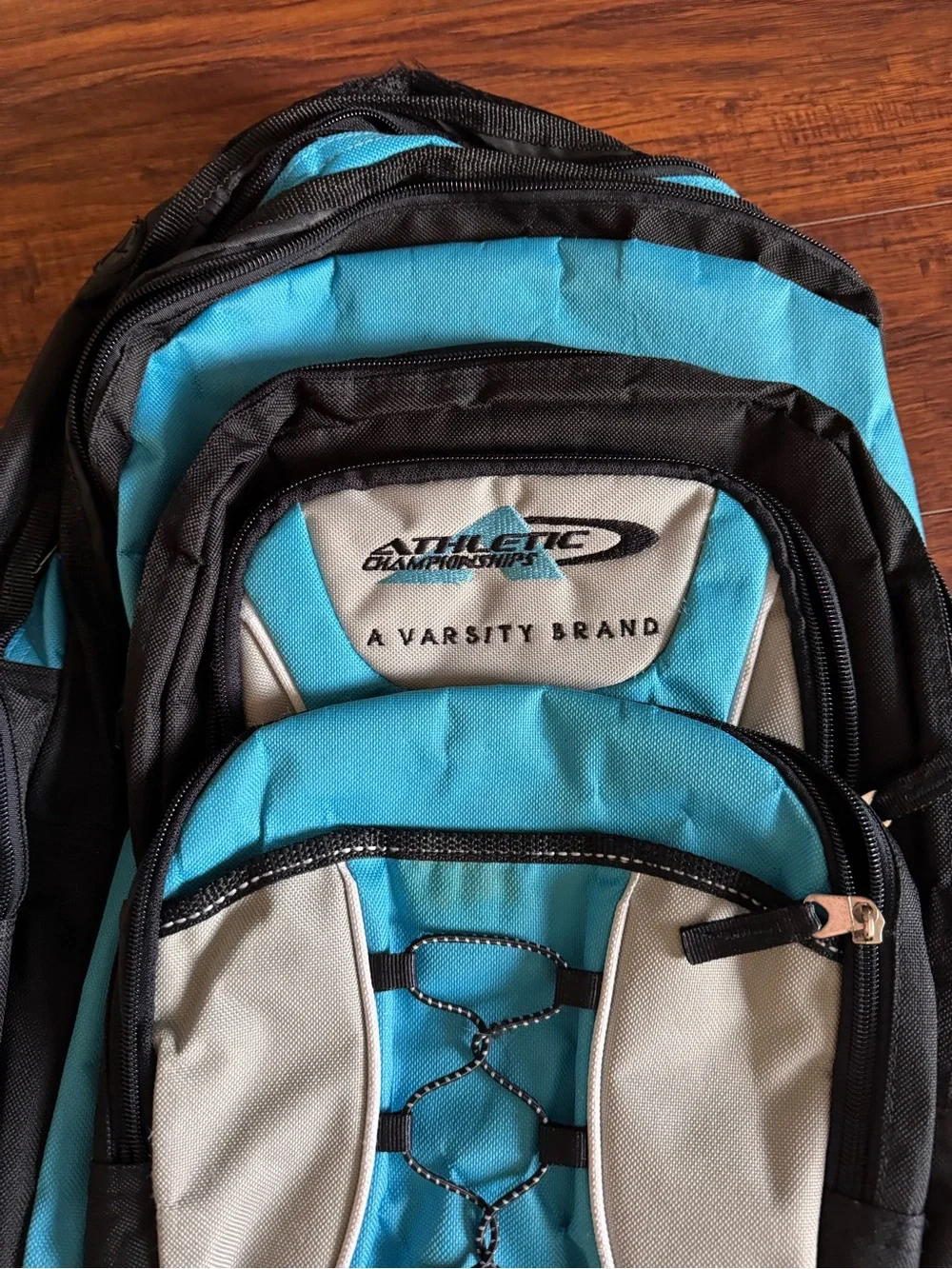 Athletic Works Men's Black, Blue and Gray Multi-Compartment Backpack